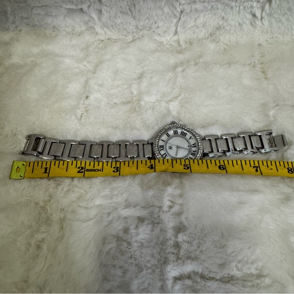 Melania Trump Collection Silver Tone Watch with Rhinestones Roman Numerals NWOT - Picture 12 of 12